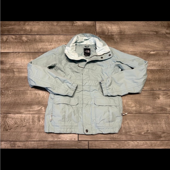 The North Face Baby Blue Hyvent Snowboarding Skiing Womens Coat Jacket Size S/P - Picture 1 of 10